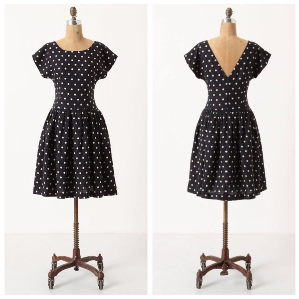 Anthropologie Lili's Closet Dropped Dots Dress - Picture 1 of 8